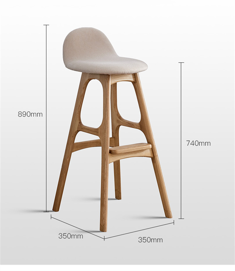 White Classic Cafe Bar Stools Weight Capacity 400 Lbs Velvet Bar Chairs Japanese