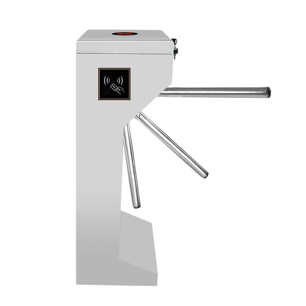 Stainless Steel Train Turnstiles , Semi auto Drop Arm Turnstile For Harsh