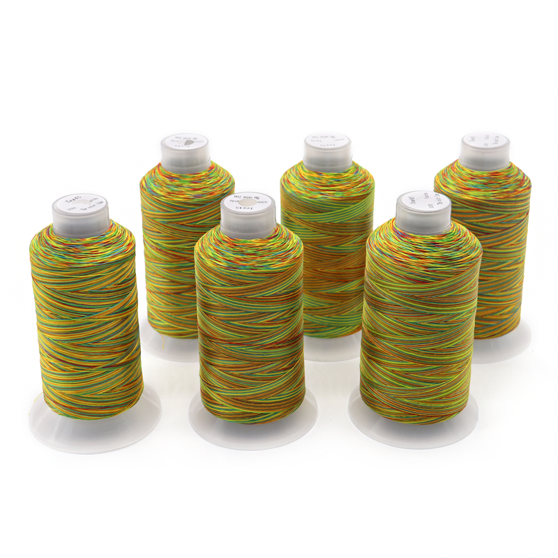 Rainbow Sewing Thread 100% Spun Polyester For Diy Cross-Stitch