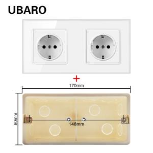 Quality 2 Sockets Smart Wall Sockets AC250V Square Black Wall Sockets Installation Box wholesale