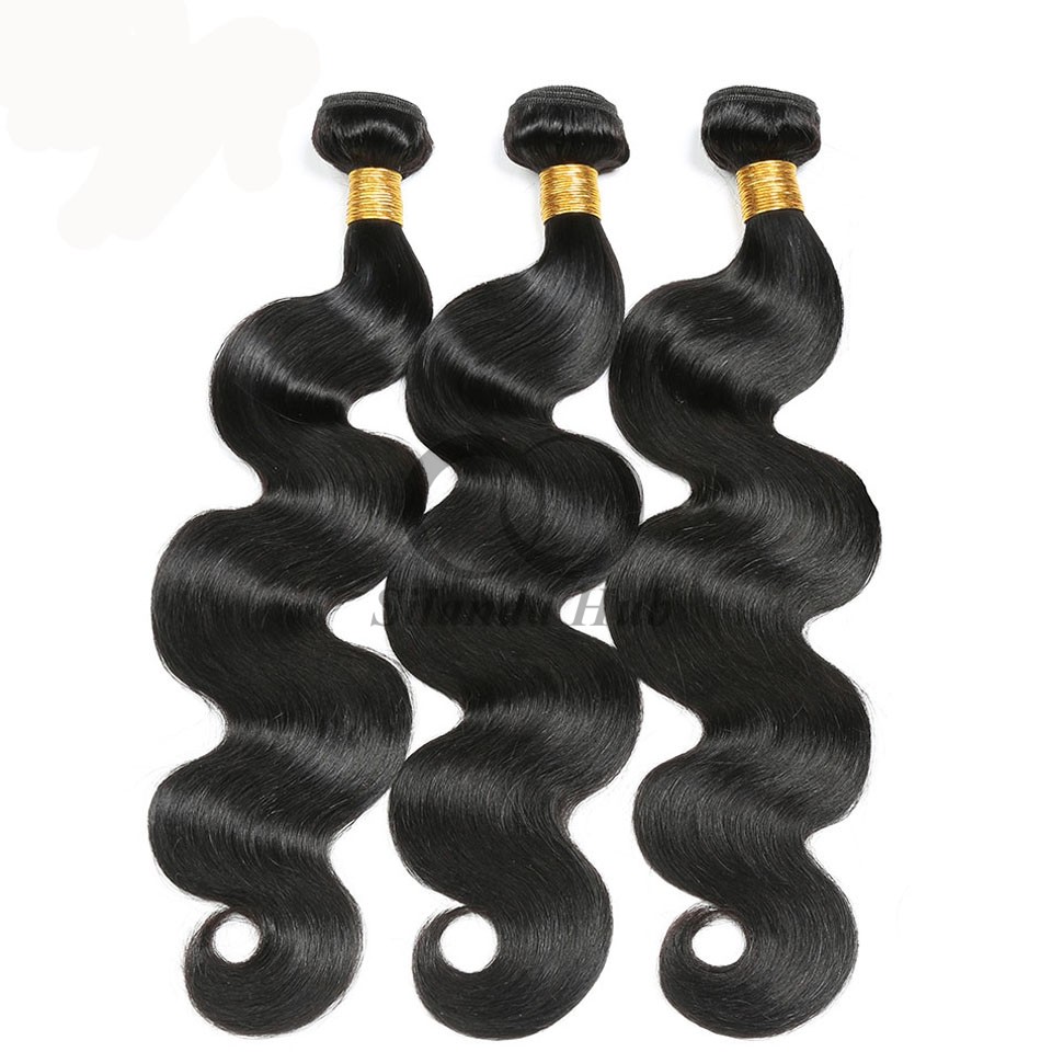 Natural Black Body Wave Remy Human Hair Bundles Sew In Weave Bundles Brazilian Bundle Deals