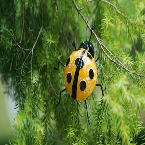 Quality Ladybug Metal Yard Ornaments Decor Waterproof And Recyclable wholesale