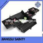 Whole black crocodile surface train cosmetic case