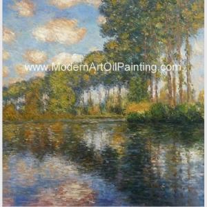 Quality Franmed Claude Monet River Paintings , Nature Landscape Painting Canvas wholesale