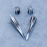 316 Stainless Steel Ear Tapers Piercing Jewelry Acrylic Faux 50mm