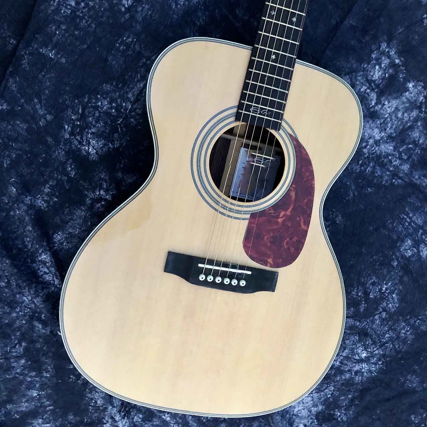 Custom Solid Sikta Spruce Top Rosewood Back Side OM Abalone Acoustic Guitar Herringbone Binding