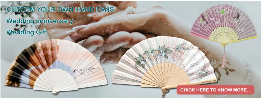 Customized Logo Bamboo Hand Fans for Wedding Personalized Plastic Folding Fan