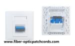 LC quad adapter FTTH wall mount box fiber faceplate