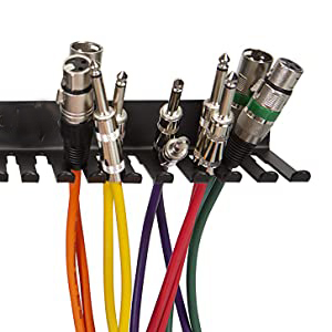 11 Cable Slots Wall Mountable Cable Hanger and Rack Organizer with Solid Power Coating