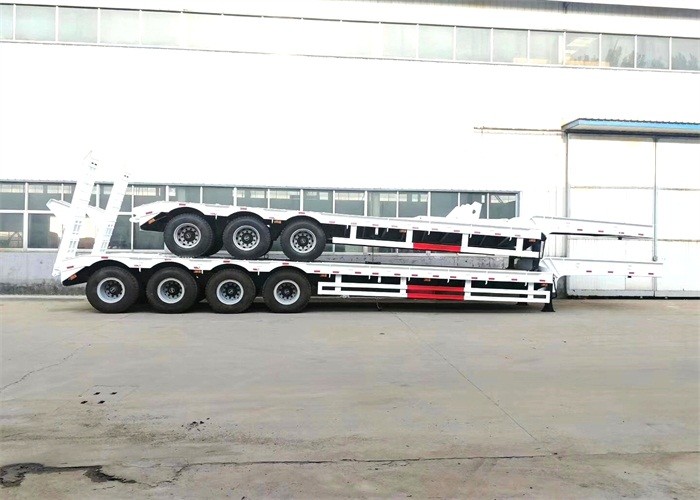 3 Axles 60T Gooseneck Low Bed Semi Trailer