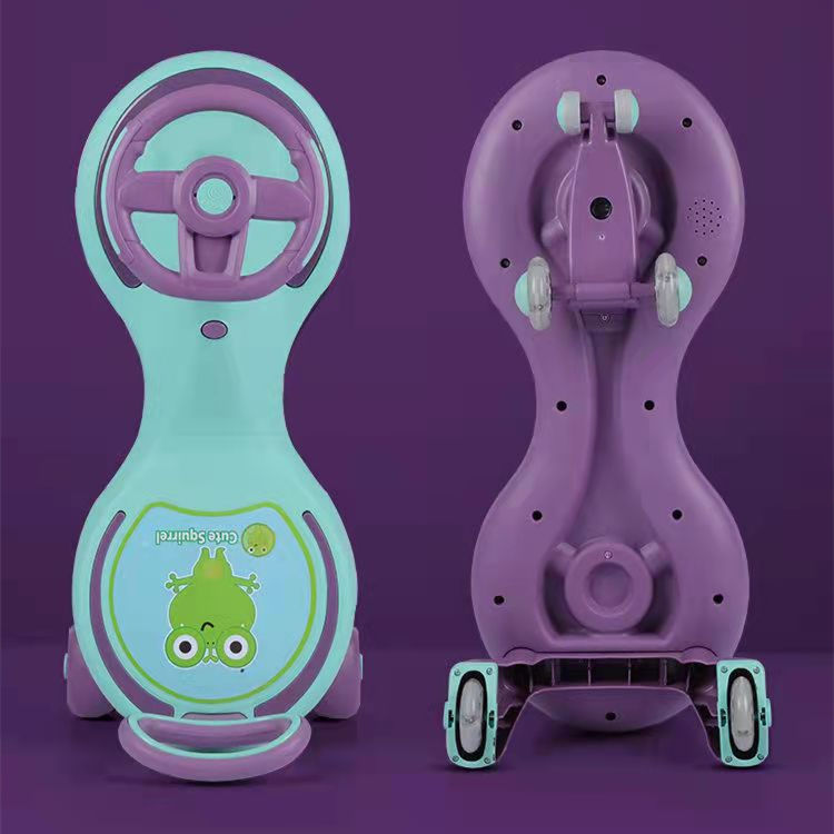 Kids Ride On Scooter Car Bike Toys with Music Lights and PU Silent Wheels