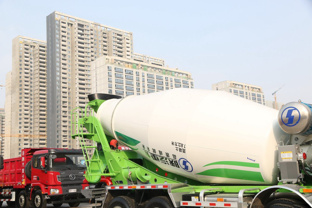 Delong Automobile Heavy Truck Delong M3000s 350HP 8X4 7.89m3 Shaanxi Concrete Mixer Truck