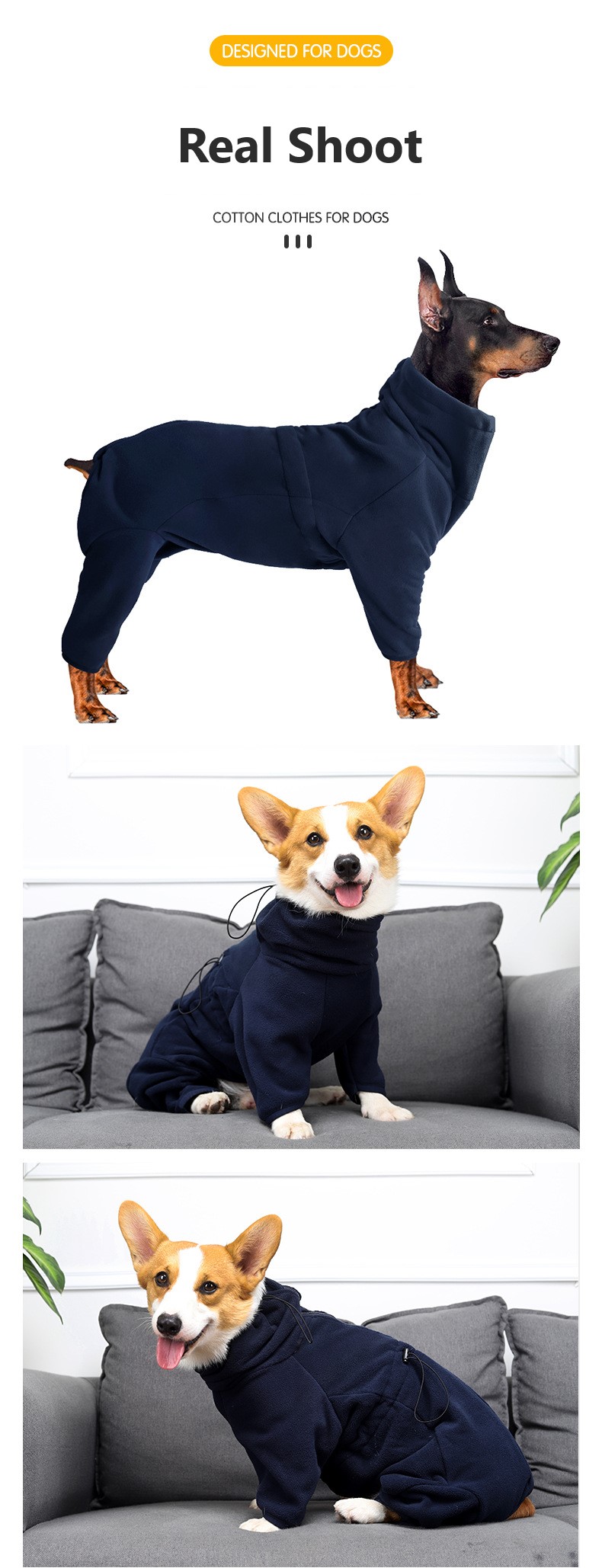 Clothes for Pets Large and Small Puppy Dog Winter Sweater Dress Made of Polar Fleece