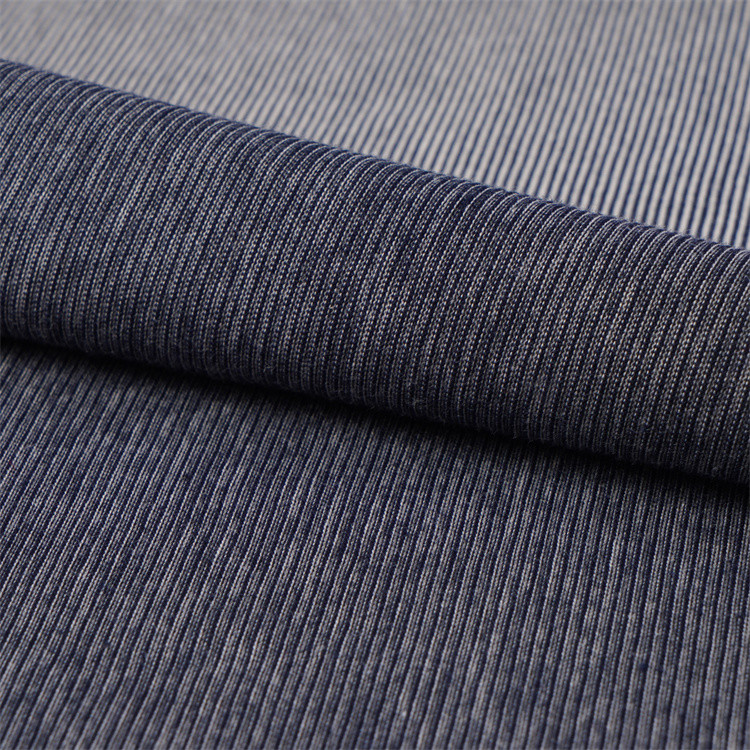 Wear-Resistant And Sweat-Absorbent And Breathable Striped Knit Fabric For Casual Wear