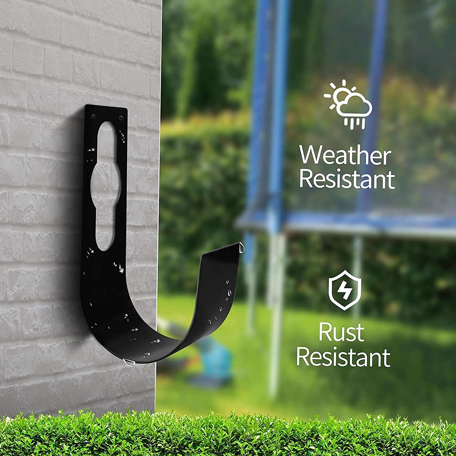 1'' Diameter Heavy Duty Hosepipe Bracket Hoses Outdoor Garden Hose Holder RACK for Party