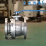 Cast Floating Ball Valve Flanged / Butt Welded Ends Anti Blow Out Stem