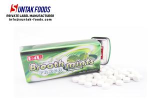 Quality Strongest Healthy Breath Mints For Dental 2 Layers Color , Mint Green Candy wholesale