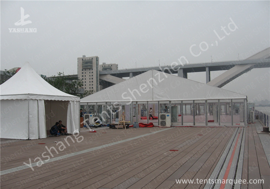 Anodized Aluminum Framed High Peak Tents , High Peak Marquees Clear Pvc Window