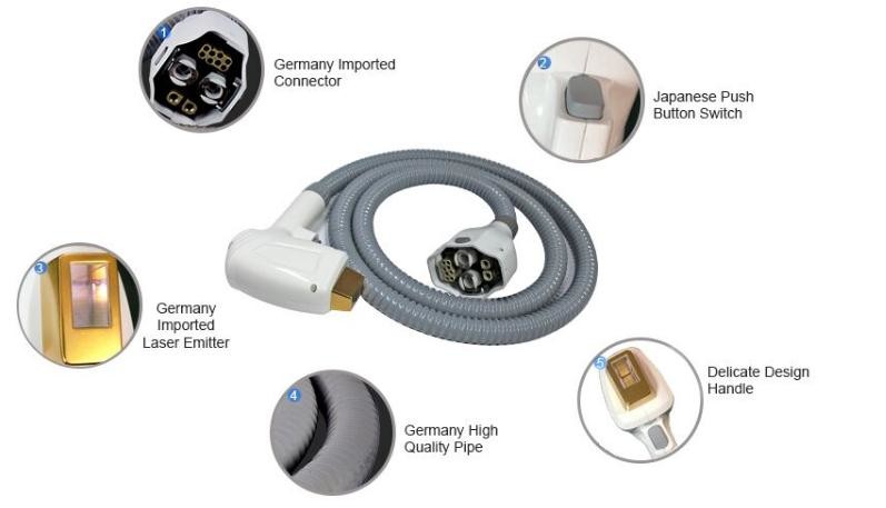 USA imported diode 755 / 810 / 1064nm nd yag laser hair removal machine