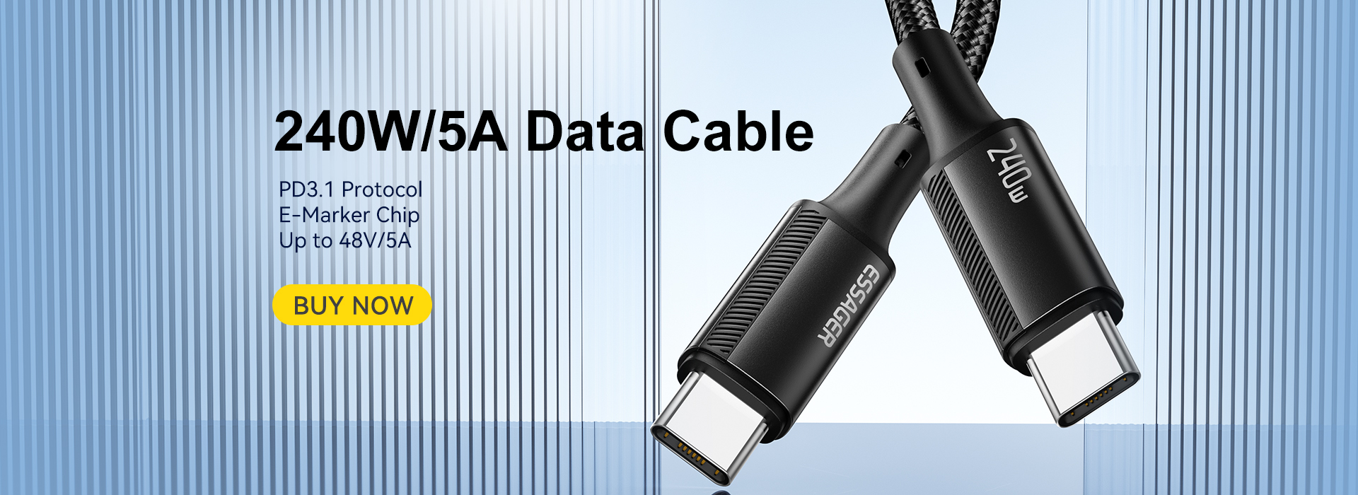 Quick Charge USB C To C Cord 240W With Tinned Copper Conductor