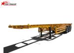 40ft 3 Axles Tipping Skeletal Container Trailer Carbon Steel Material