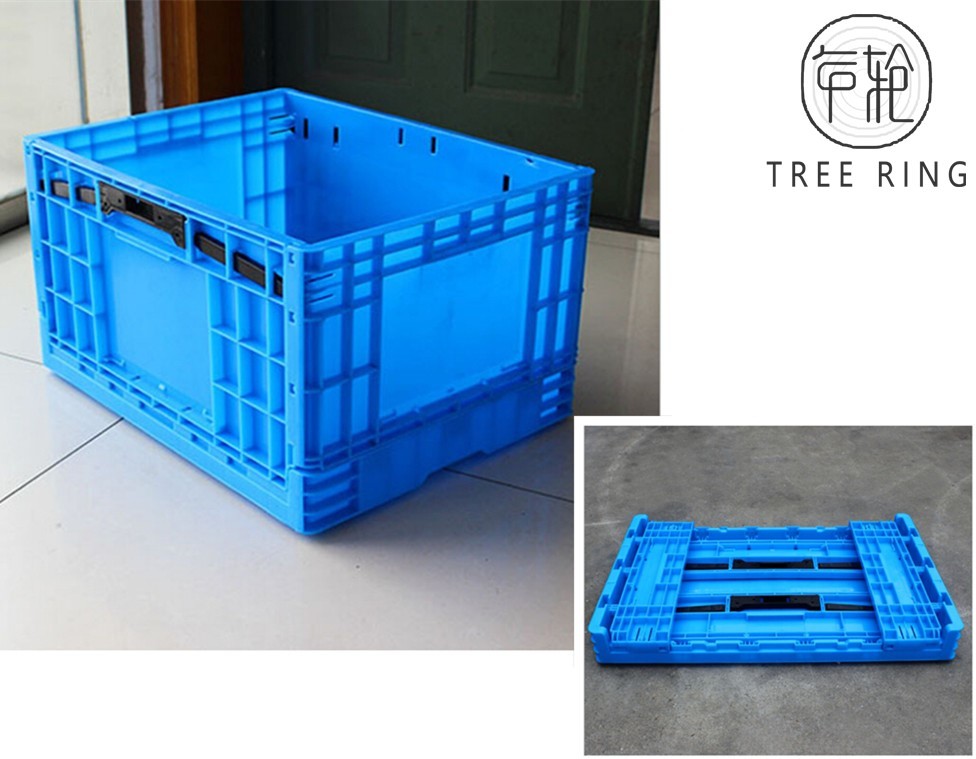 Recycled Large Plastic Folding Storage Baskets 30l 600 * 400 * 180 Mm PE Or PP