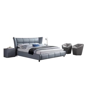 Quality Hotel King Size Leather Platform Bed wholesale