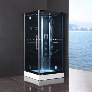 Quality Tempered Glass Sliding Door Enclosed Steam Shower Cabins Aluminum Frame wholesale