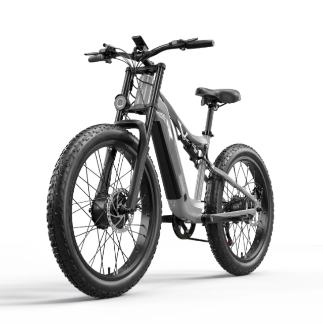 Full Suspension Electric Mountain Bike 48V 1000W 17.5Ah Hidden Lithium Battery Power