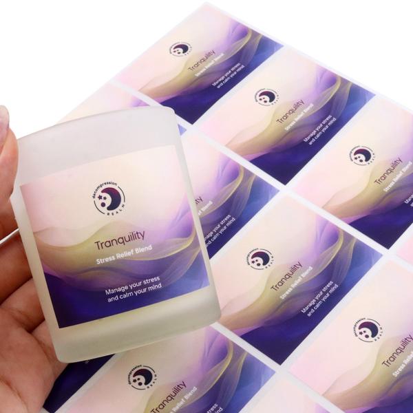 Waterproof Eco-friendly Paper Vinyl Adhesive Metal Stickers , Perfume/Cosmetics