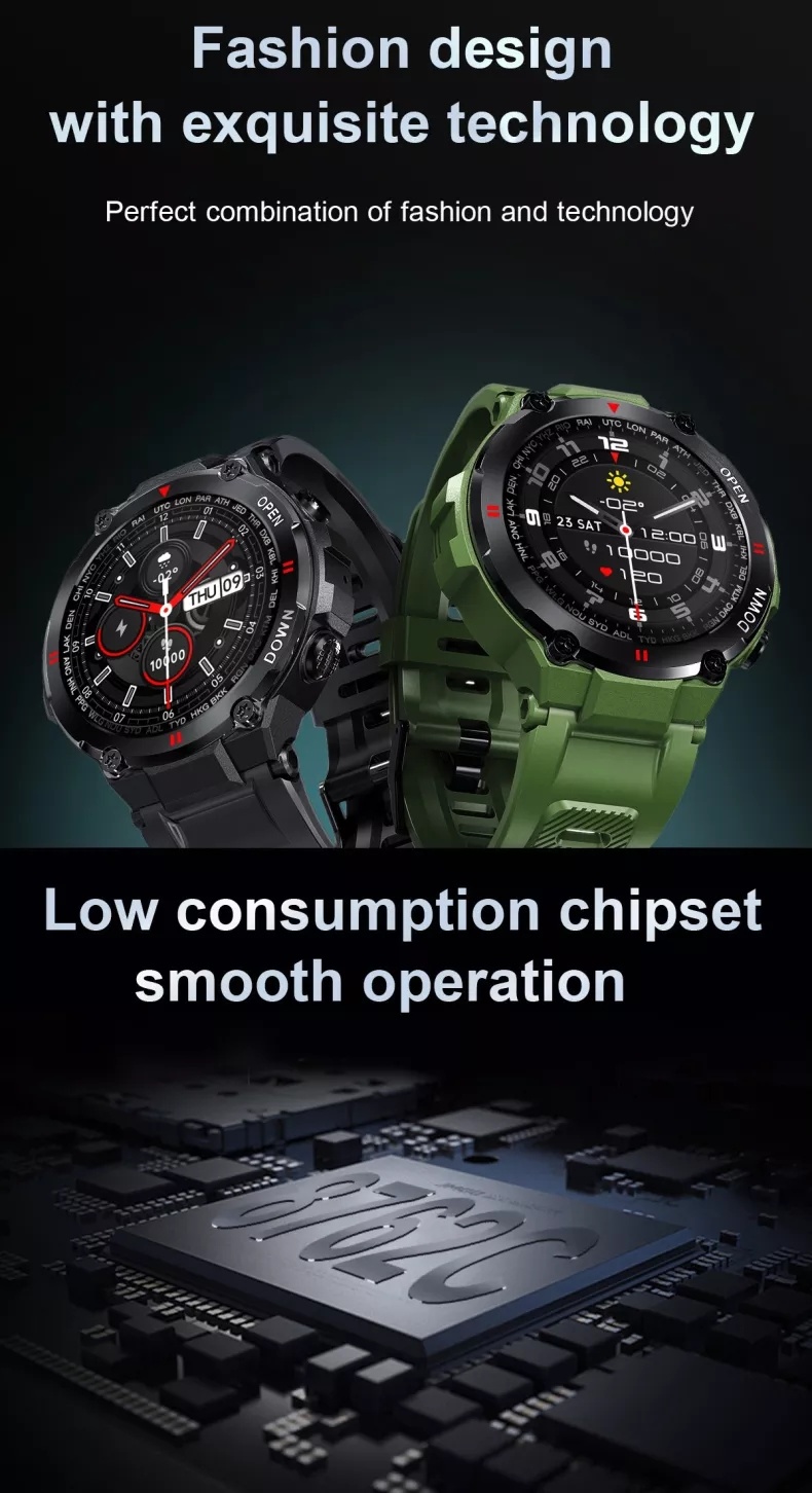 Mutiple Sports IP67 Waterproof Pressure Oxgen Tracking Suit for People K2 Sports Smartwatch
