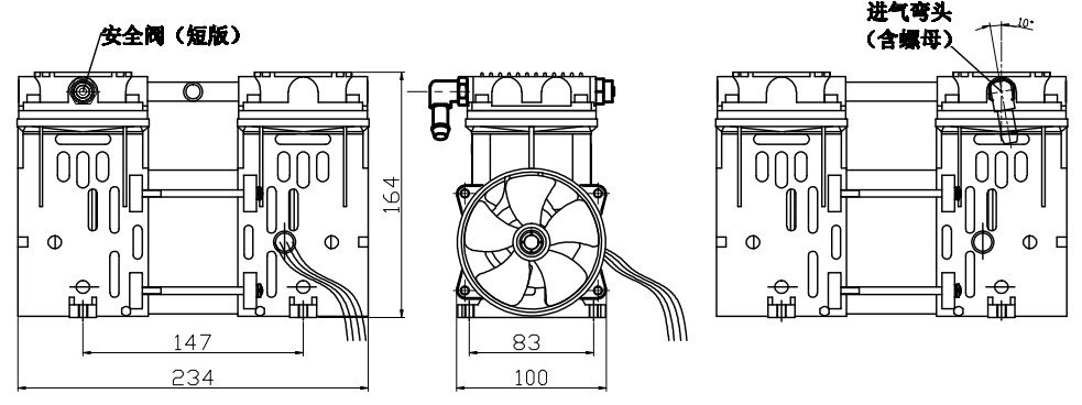 60L/M Silent Oil Free Compressor 310W Rust Proof For Medical