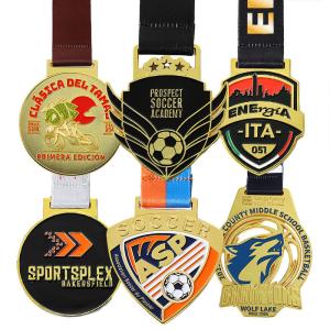 Quality Custom 2d 3D Metal Zinc Alloy Enamel Medal Marathon Running Medals wholesale