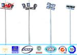 50M 60 Nos LED Lights High Mast Light Pole Stadium Light Tower With Square