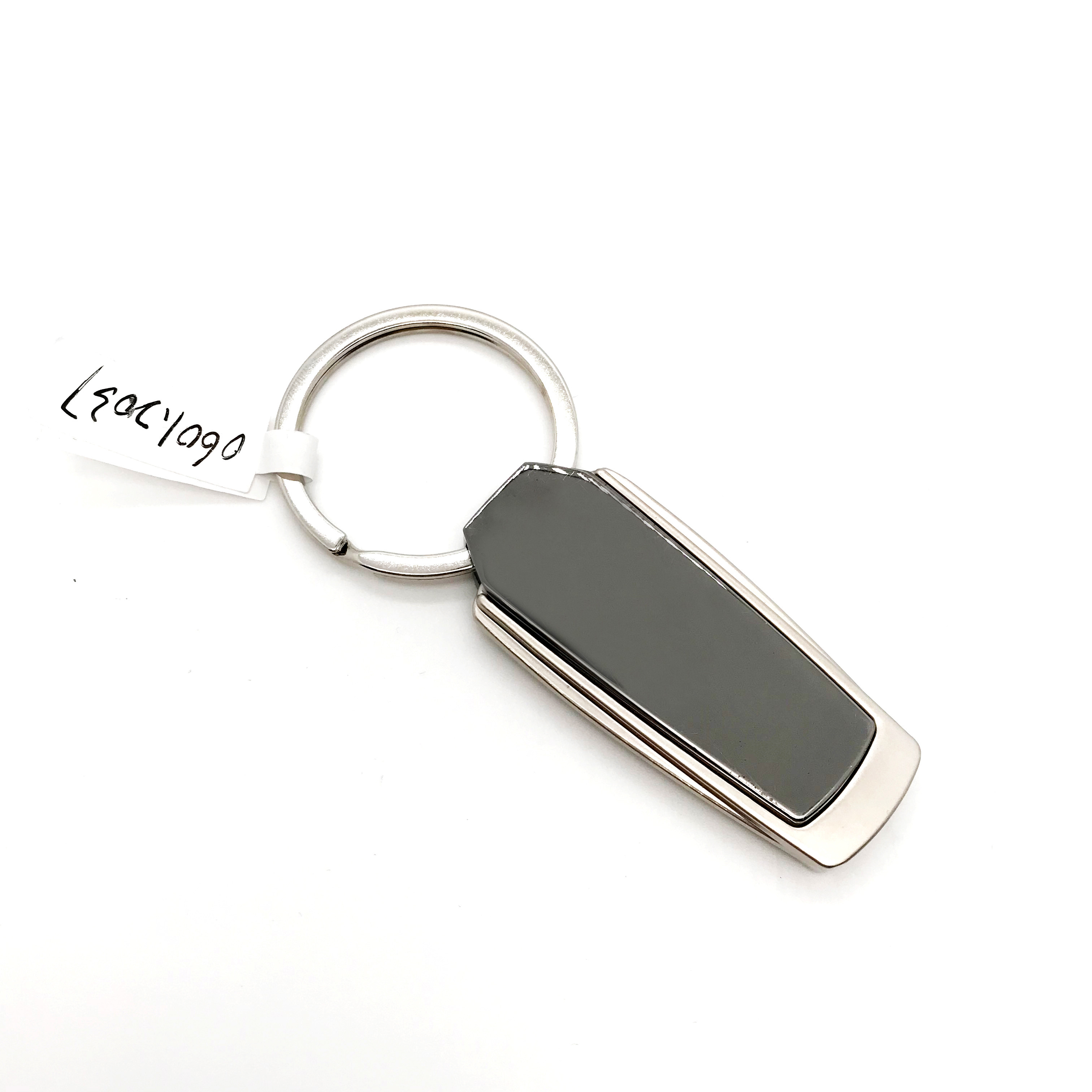 Individual Polybag Package Gun Black Metal Keychain Holder Available for OEM/ODM