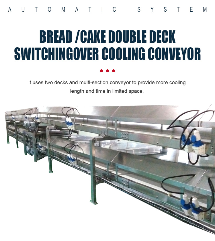 Stainless Steel Belt Conveyor System Automatic Food Grade Cooling Conveyor
