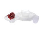 Centrifugal Casting Lead Free Glass Bowls Fruit Food Hammered Glass Bowl