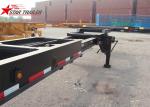 8 Tires Black Color 20 Ft Skeletal Trailers Goosneck Container Semi Trailer