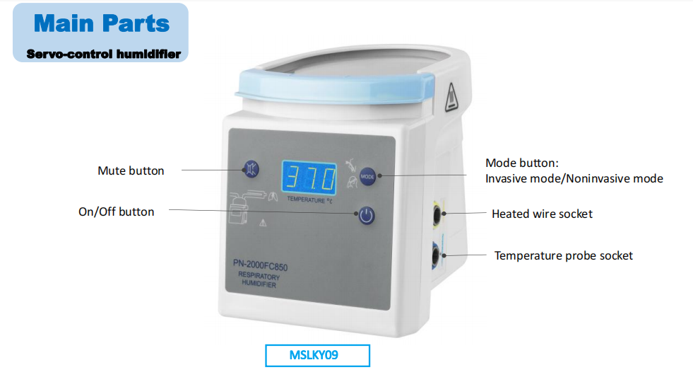 High-flow respiratory humidification treatment instrument, respiratory humidifier best price VM47