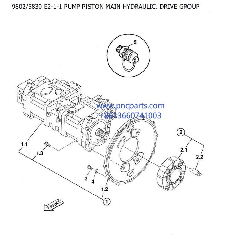 JRJ0213 JS220 JCB Spare Parts 20 950665 80A 80AS Excavator Pump Coupling