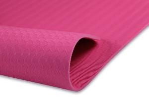 Quality TPE Yoga And Pilates Mat , Rose Red One Layer Women'S Yoga Mat Non Toxic wholesale