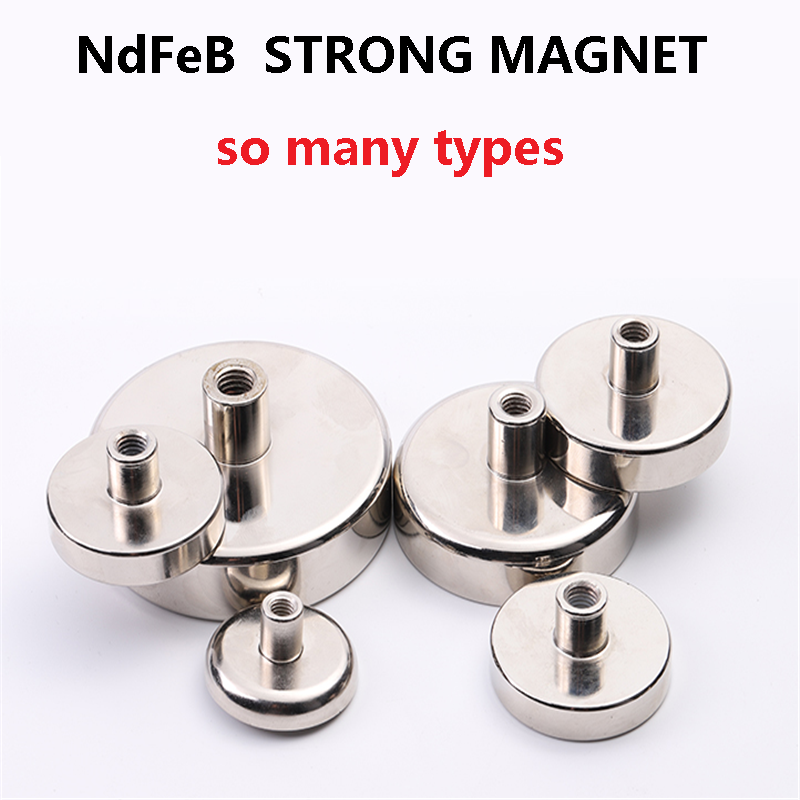 Permanent Magnetic Materials Inside Screw Round Pot Magnet Neodymium Rare Earth Magnets