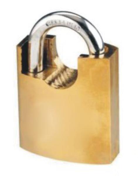Short Half Beam Wrapped Steel Security Door Locks / Anti - Cut Brass Safety
