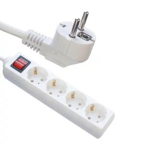 Quality 1 Outlets VDE H05vv f 3G1.5 mm Sq 4 Way Power Strip Extension Socket Eu Professional wholesale