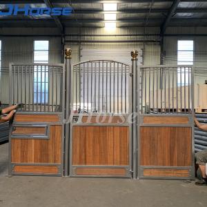 Quality Steel Frame Bamboo Horse Stall Gates , Custom Prefab Horse Stables wholesale