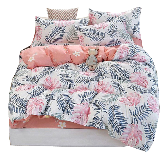Transform Your Bedroom with 100% Polyester Printed Plant Design Bed Sheets and Cases