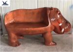 Shopping Mall Indoor 2 Meters Long Fiberglass Cartoon Animals Shape Seat Statues