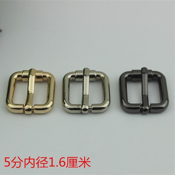 Reversible Belt Nickel Color Metal Pin Buckle Zinc Alloy 16 MM Roller Buckle For Handbag