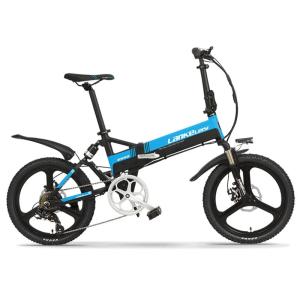 Quality Lankeleisi Folding 20 Inch Electric Bike 13ah L G Battery Rear Suspension wholesale