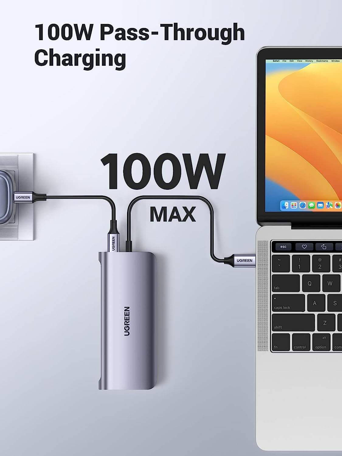 USB C Hub, 10-in-1 USB-C Docking Station, 4K-HDMI& VGA Dual Monitor, 1Gbps Ethernet,100W PD, 3 3.0 Ports,3.5mm Audio Jack